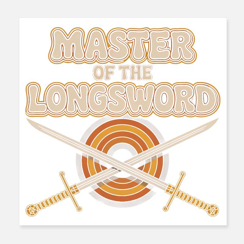 Meister des Langschwert-Emblems Poster 20x20 cm