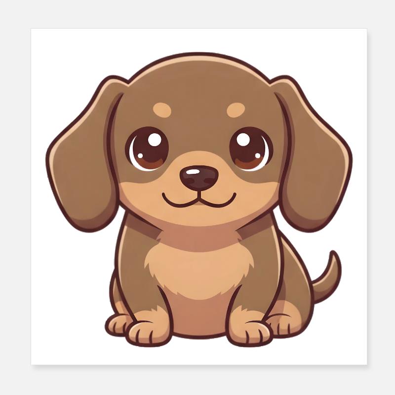 Teckel mignon Poster 20 x 20 cm