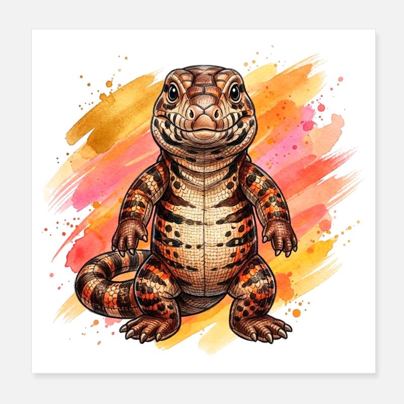 Tegu-Kuscheltier Poster 20x20 cm
