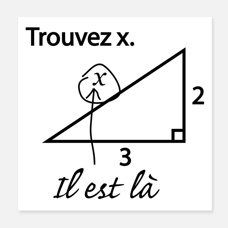 Trouver x Poster 20 x 20 cm