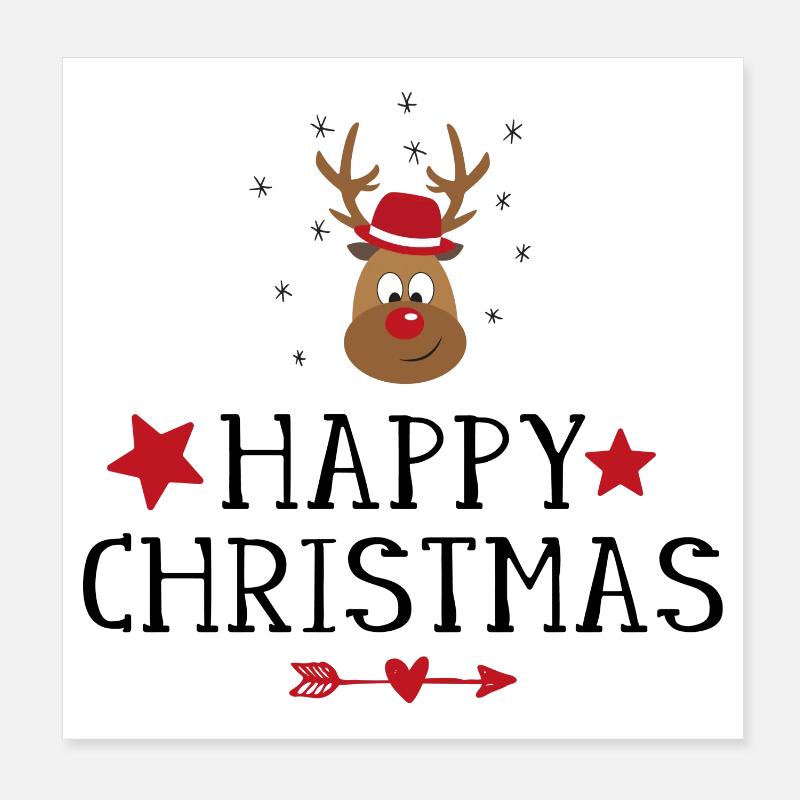 Weihnachten Poster 20x20 cm
