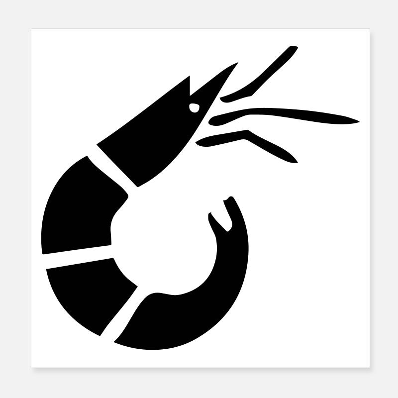 Crevette - Crabe - Pêche à la crevette Poster 20 x 20 cm