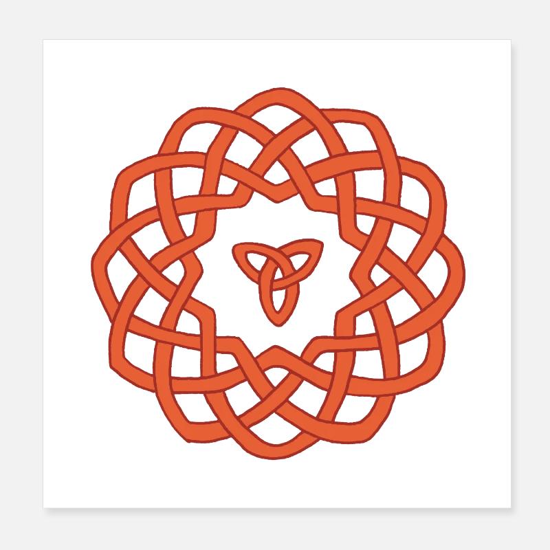 Keltische Blume Poster 20x20 cm