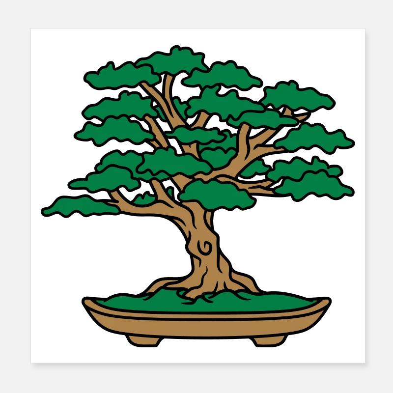 bonsai tree leaves branches small tree Poster 8" x 8" (20x20 cm)