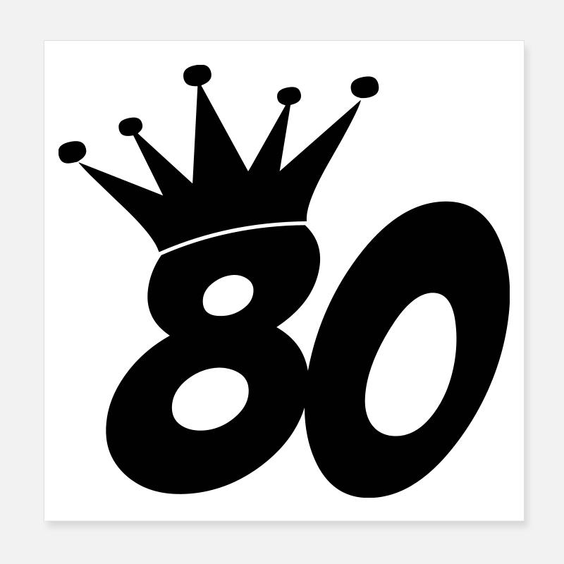 80 Poster 20 x 20 cm