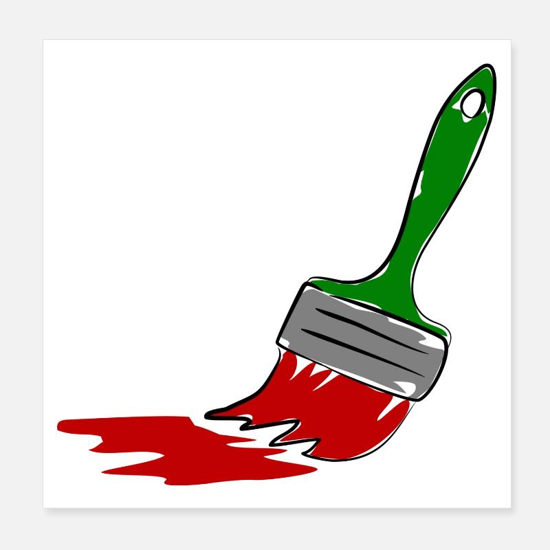 Maler Pinsel Poster 20x20 cm