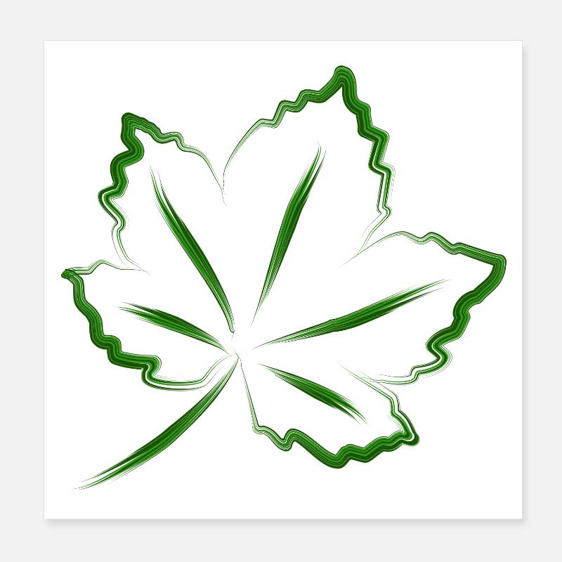 Dekoratives Blatt Poster 20x20 cm