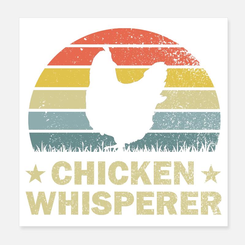 Huhn Hühner Poster 20x20 cm