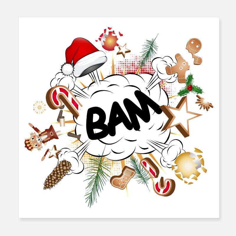 funny comic bubble - stressor Christmas time Poster 8" x 8" (20x20 cm)