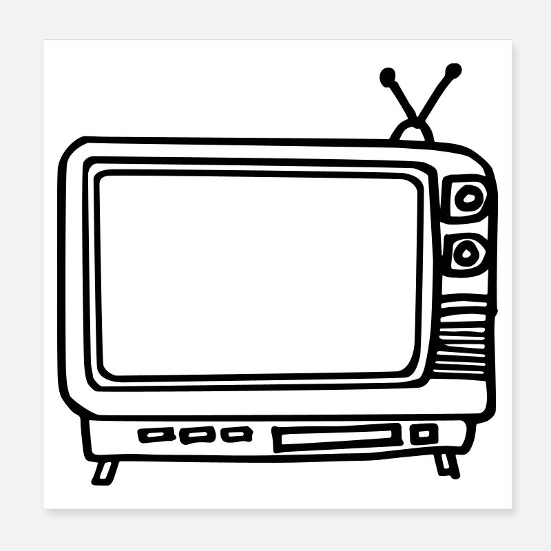 Fernseher Poster 20x20 cm