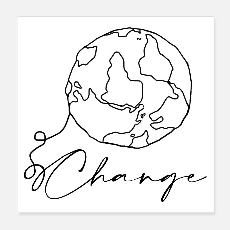 Monde Poster 20 x 20 cm