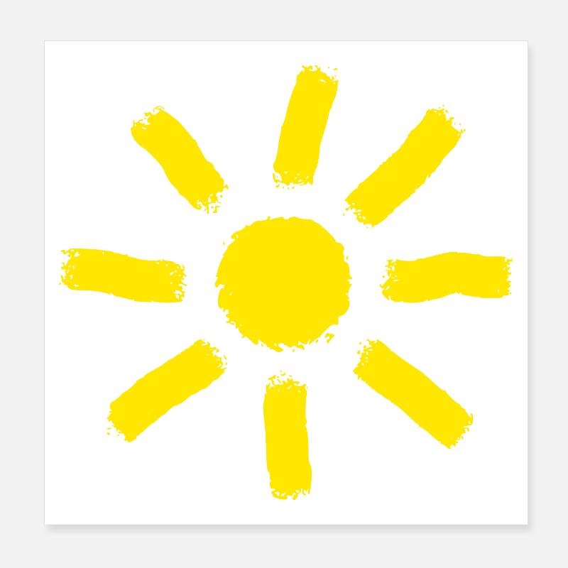 Sun Summer Holiday Gift Poster 8" x 8" (20x20 cm)