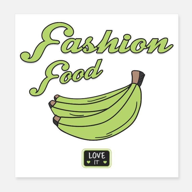 Mode Essen Bananen Poster 20x20 cm