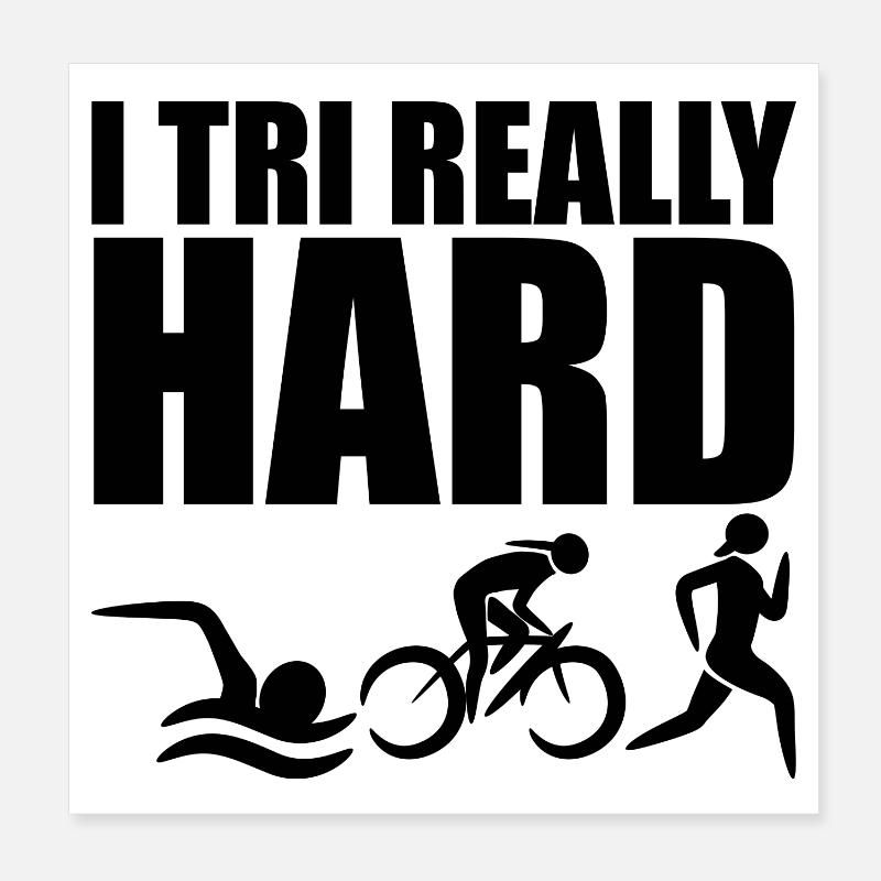 Triathlon Poster 20 x 20 cm