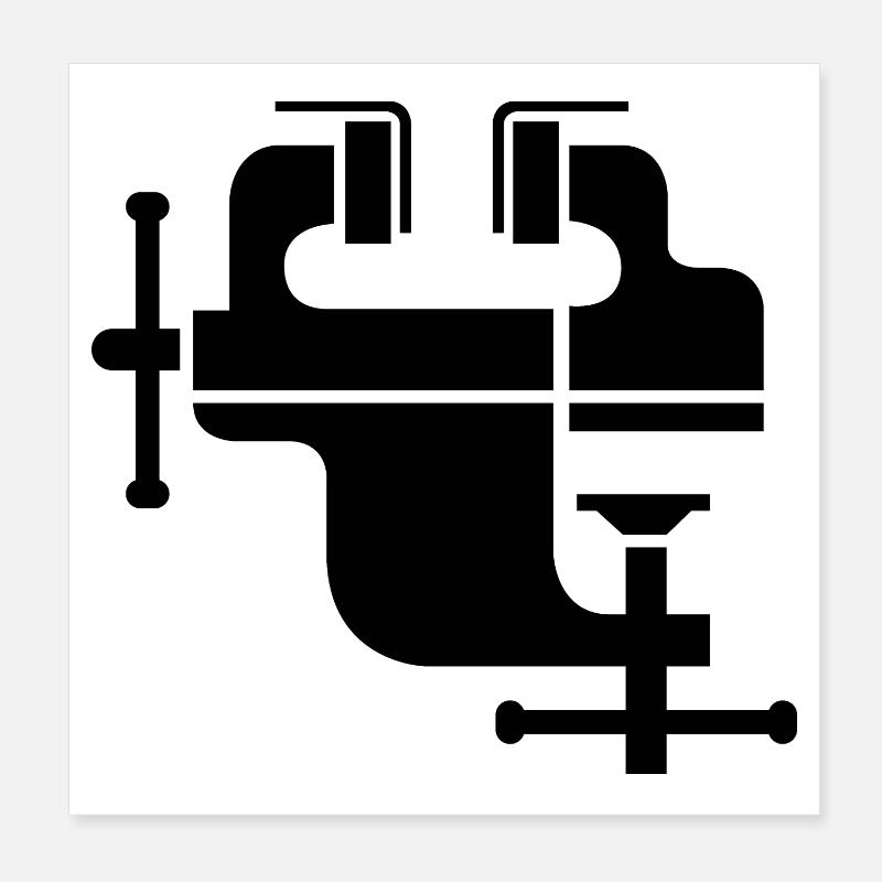 Vice tool bank tools icon icon Poster 8" x 8" (20x20 cm)