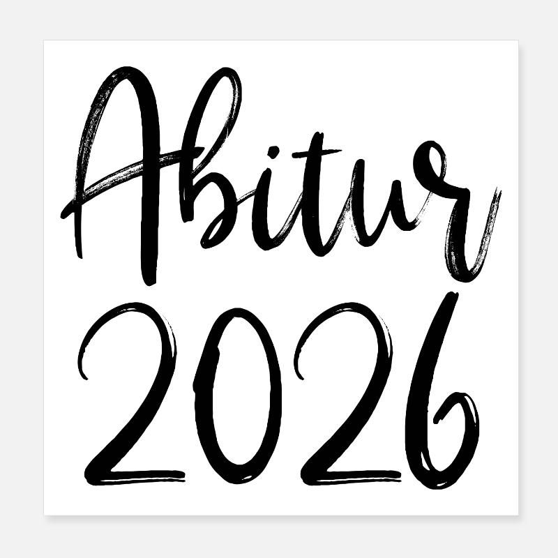 Abitur 2026 - Poster 20x20 cm - Weiß