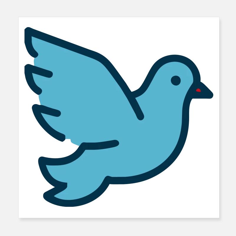 Dove Poster 8" x 8" (20x20 cm)