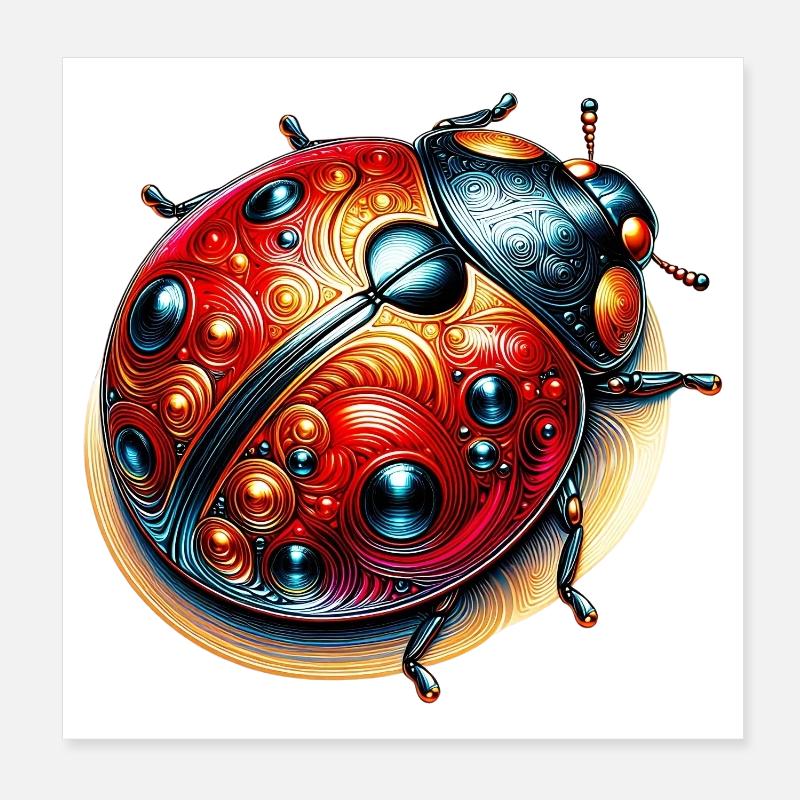 Marienkäfer Poster 20x20 cm