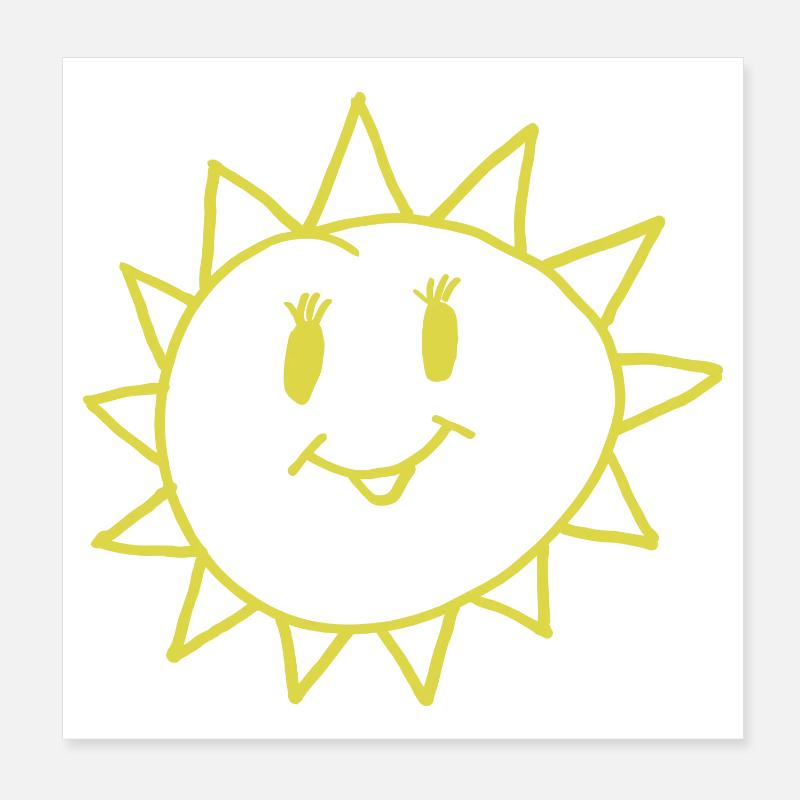 Sonne Poster 20x20 cm