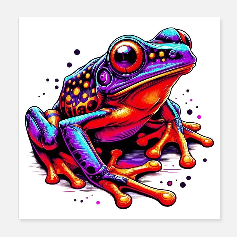 Grenouille Poster 20 x 20 cm