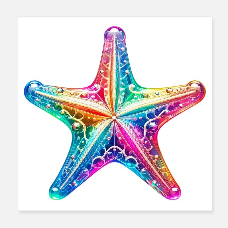 Étoile de mer Poster 20 x 20 cm