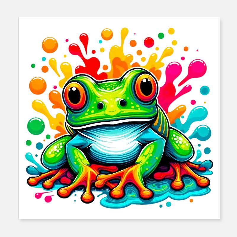Grenouille Poster 20 x 20 cm
