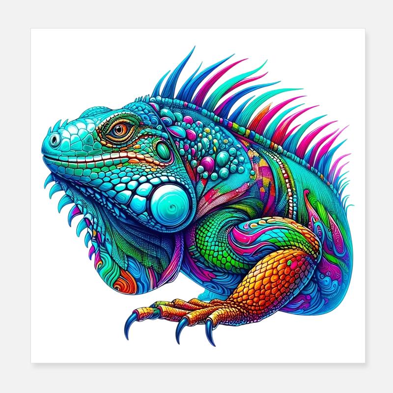 Iguane Poster 20 x 20 cm