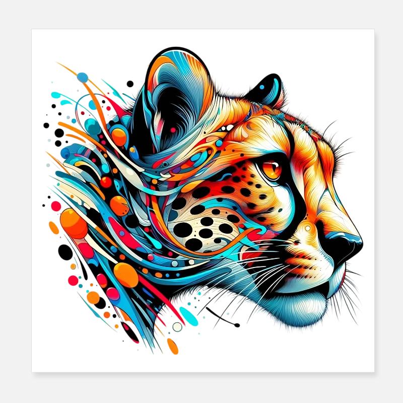 Guépard Poster 20 x 20 cm