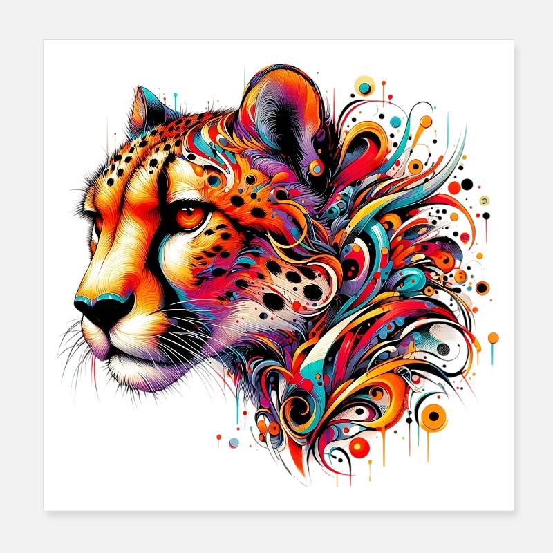 Guépard Poster 20 x 20 cm