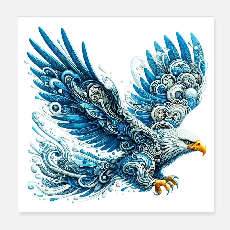 Eagle Poster 8" x 8" (20x20 cm)