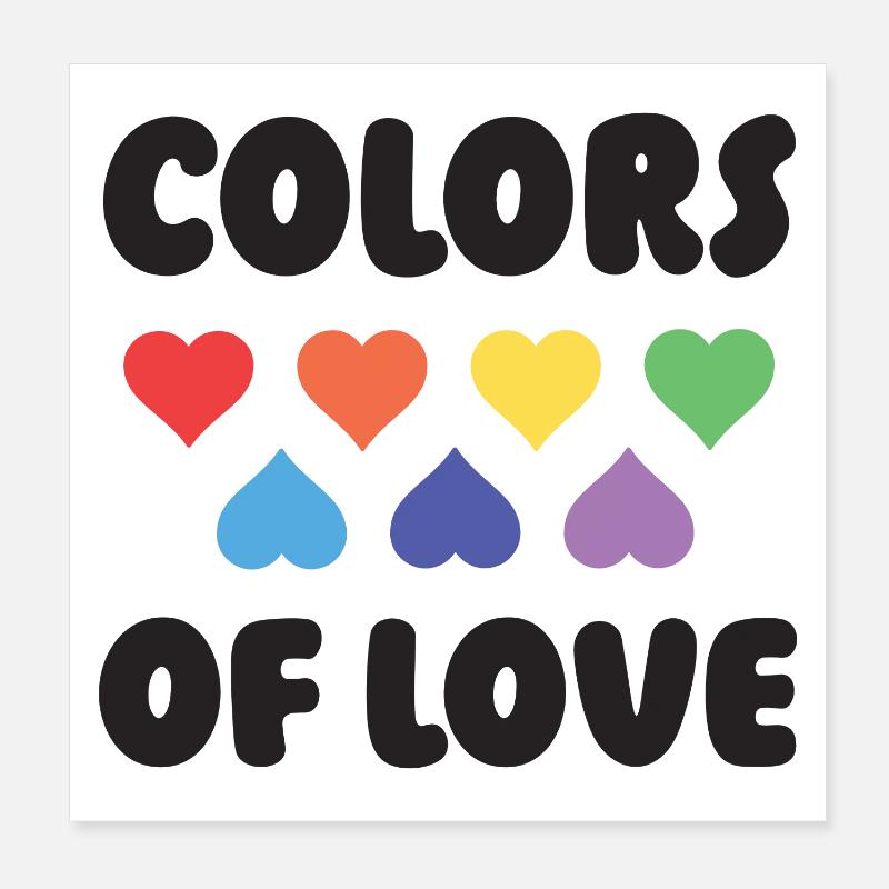 Mois de la fierté LGBTQ - Couleurs de l’amour Poster 20 x 20 cm