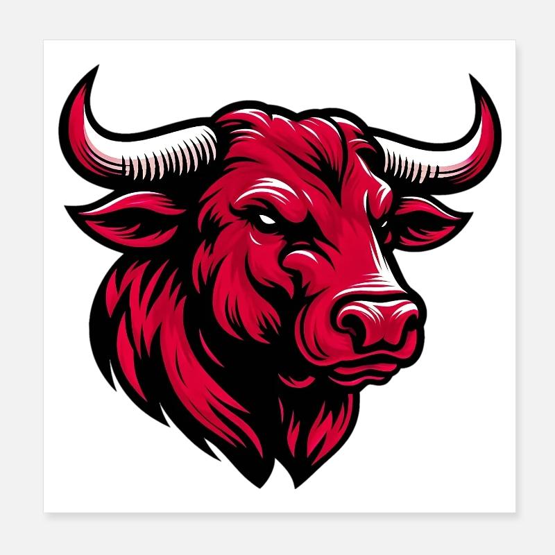 Stier Poster 20x20 cm
