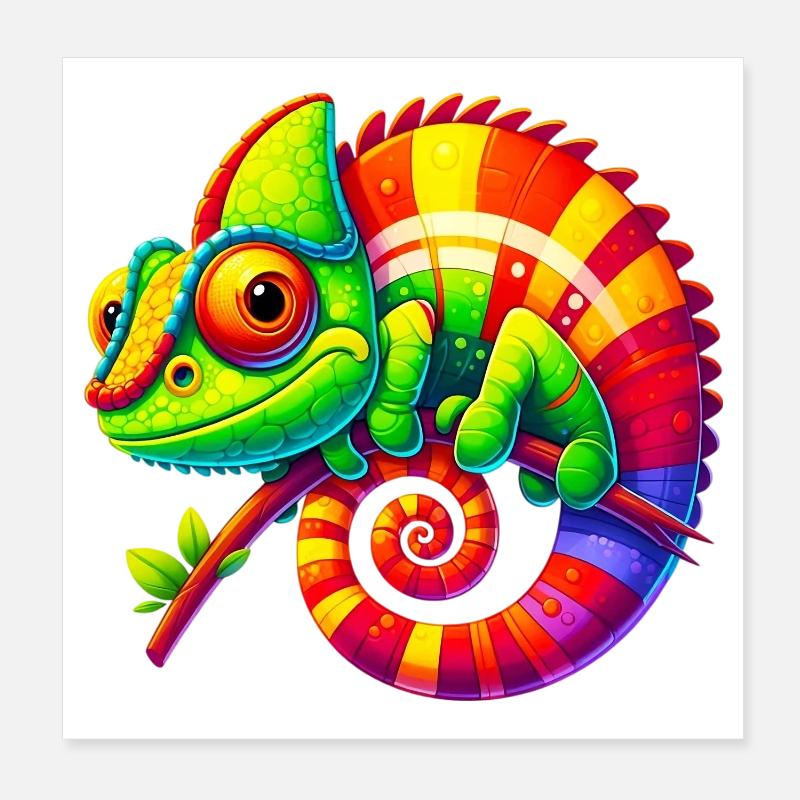 Caméléon Poster 20 x 20 cm