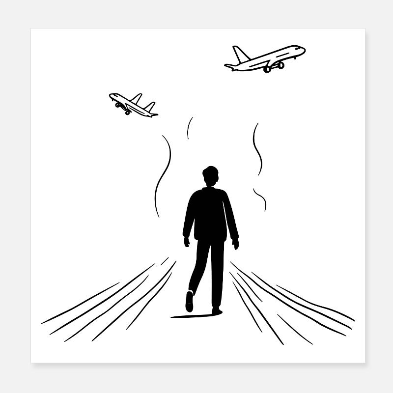 Aircraft observer Poster 8" x 8" (20x20 cm)