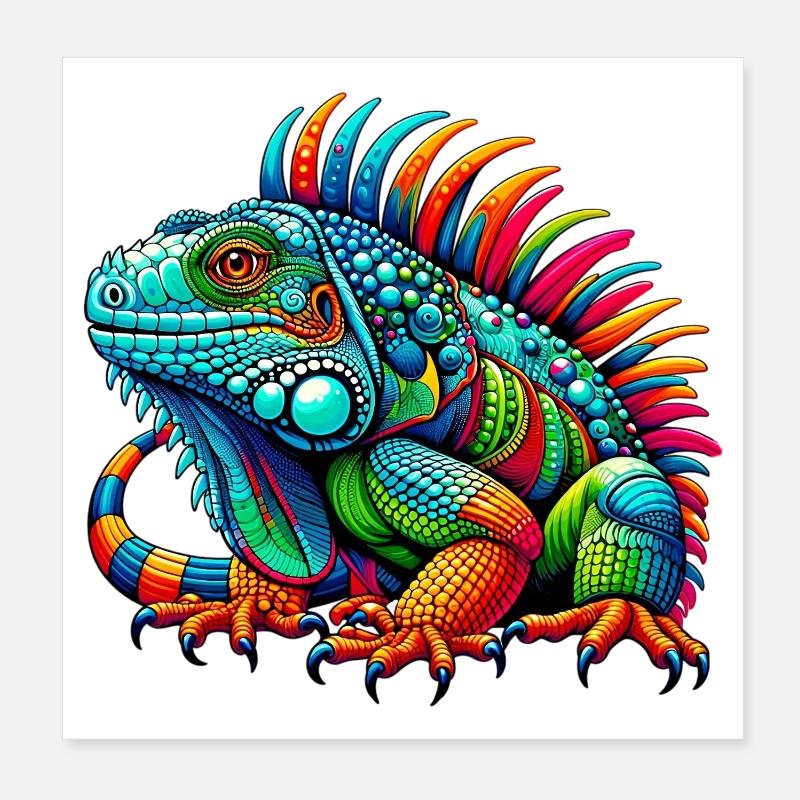 Leguan Poster 20x20 cm