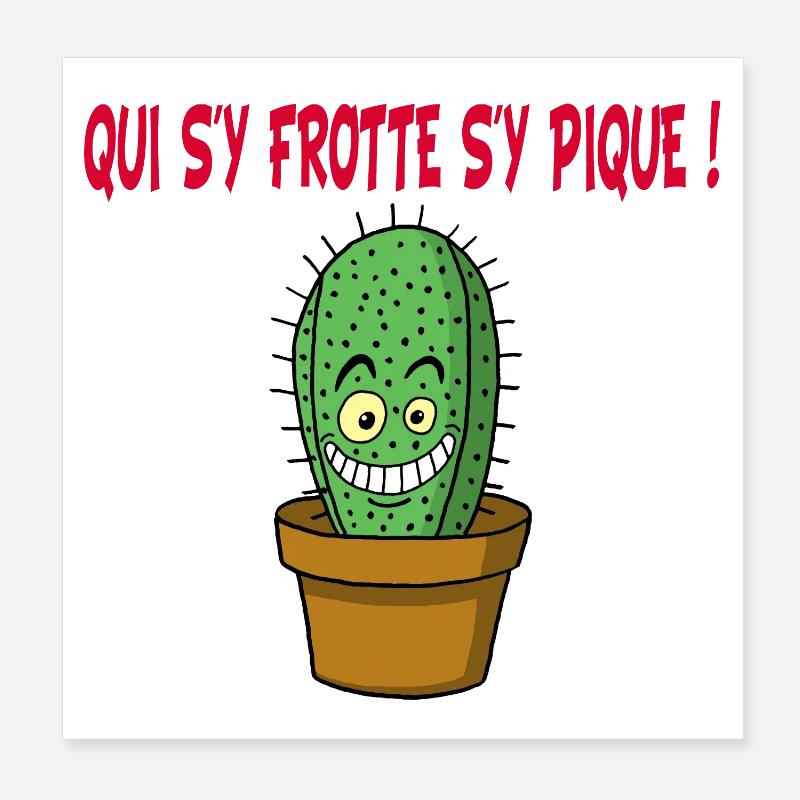 Cactus manga Poster 20 x 20 cm
