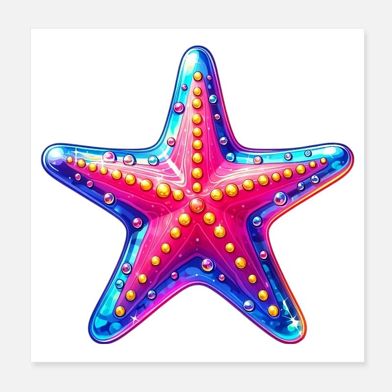 Starfish Poster 8" x 8" (20x20 cm)