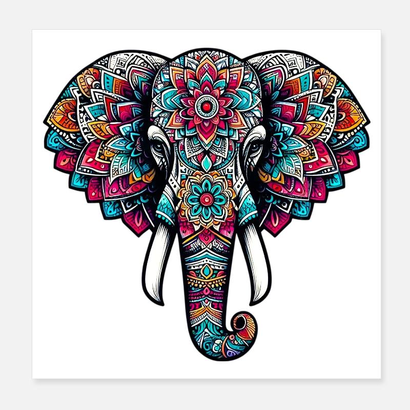 Elefant Poster 20x20 cm