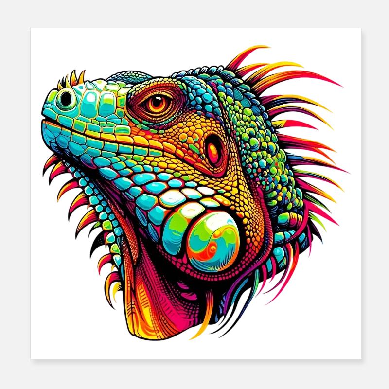 Leguan Poster 20x20 cm