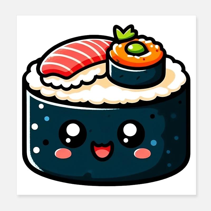 Sushi Poster 8" x 8" (20x20 cm)