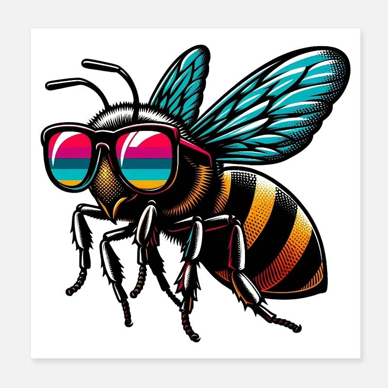 Abeille Poster 20 x 20 cm