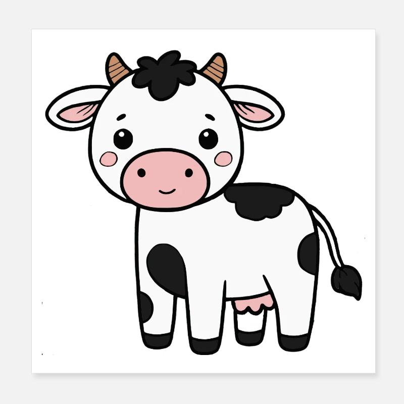 Vache Vaches Poster 20 x 20 cm