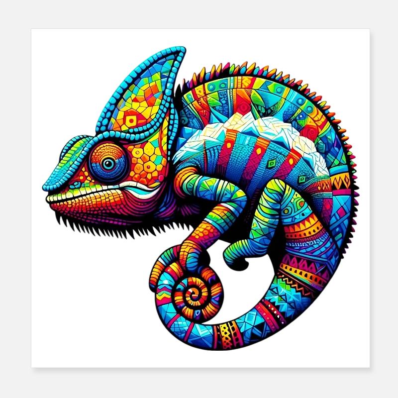 Chameleon Poster 8" x 8" (20x20 cm)