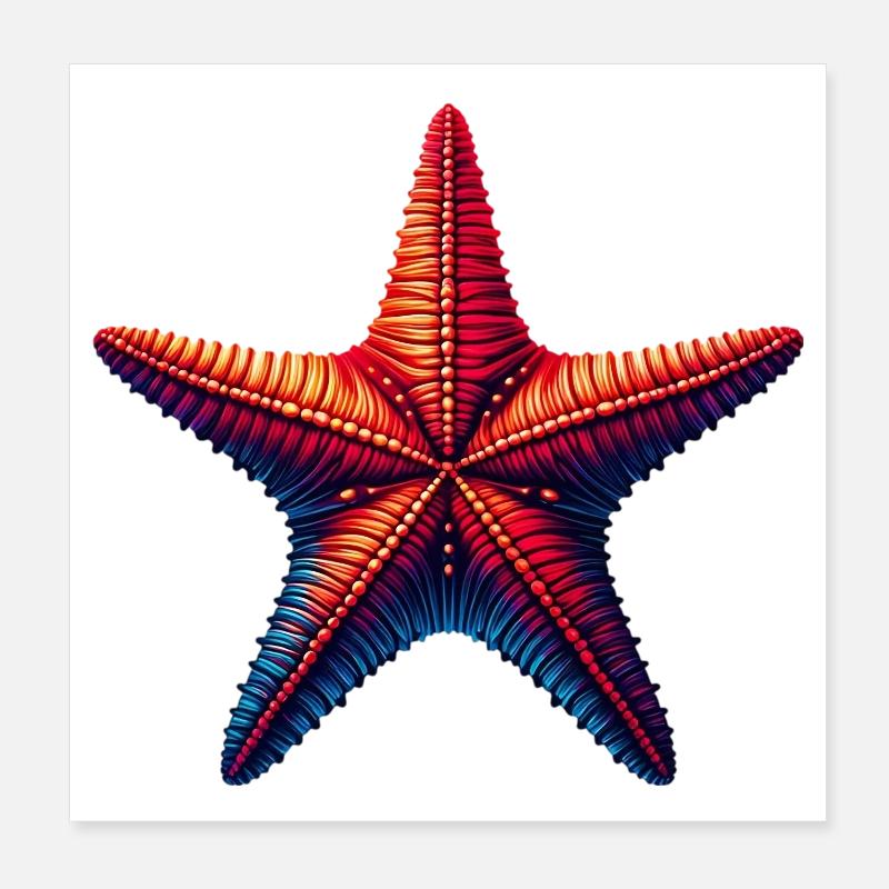 Seestern Poster 20x20 cm