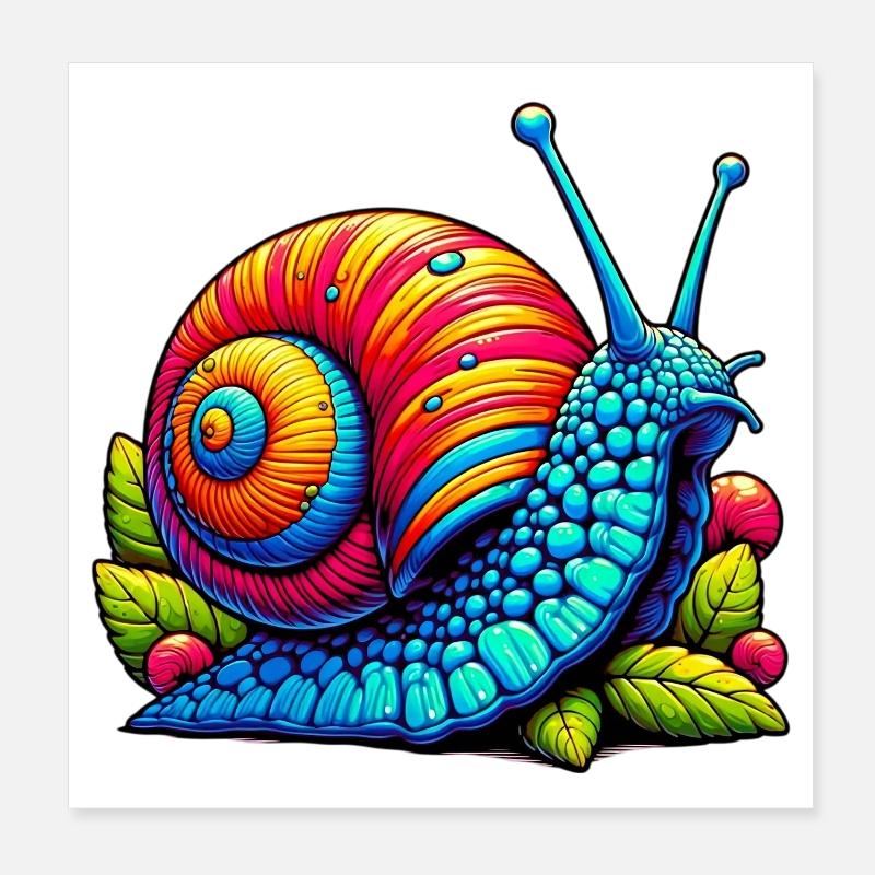 Escargot Poster 20 x 20 cm