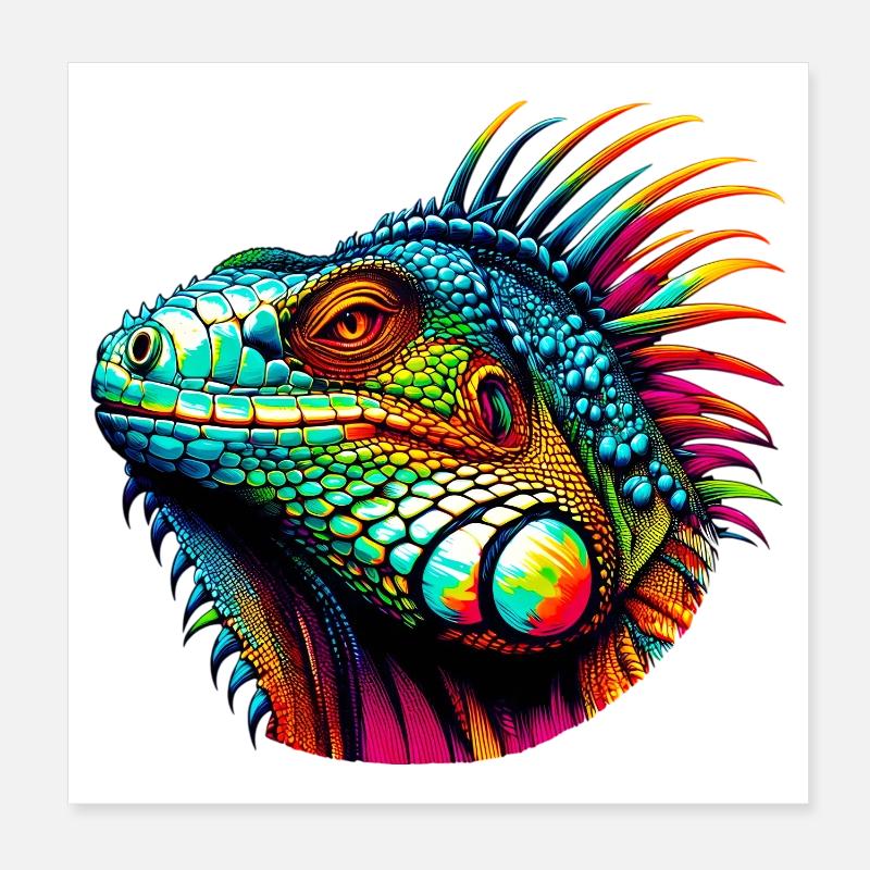 Leguan Poster 20x20 cm