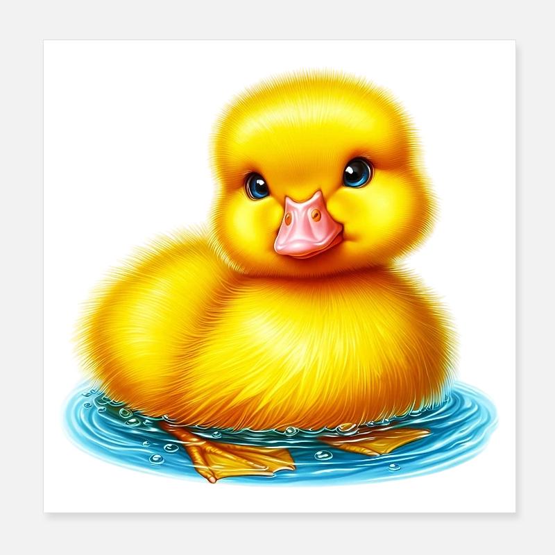Duckling Duck Duck Duck Poster 8" x 8" (20x20 cm)
