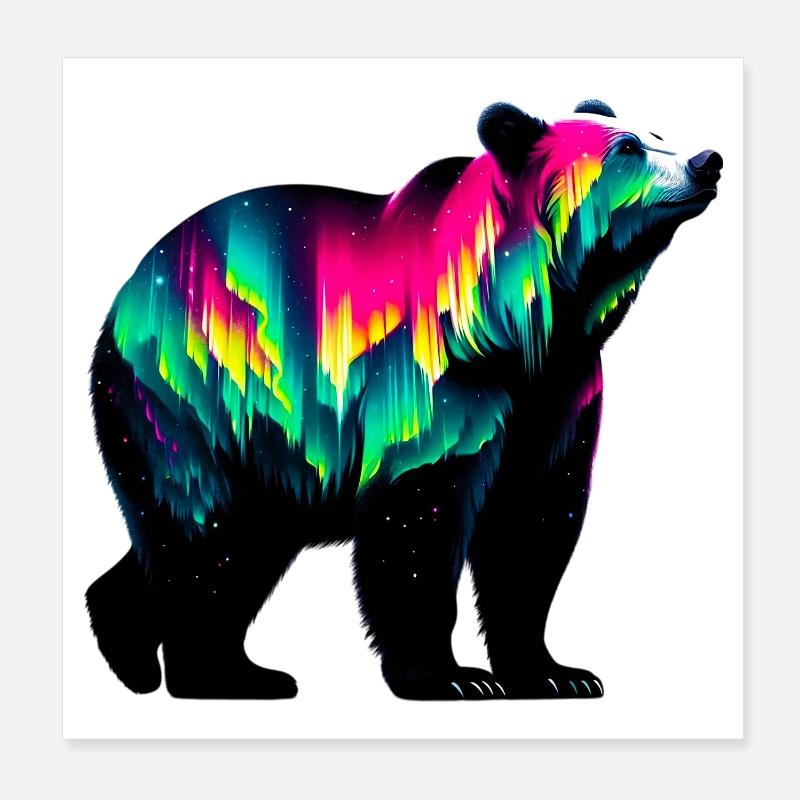 Bear Poster 8" x 8" (20x20 cm)