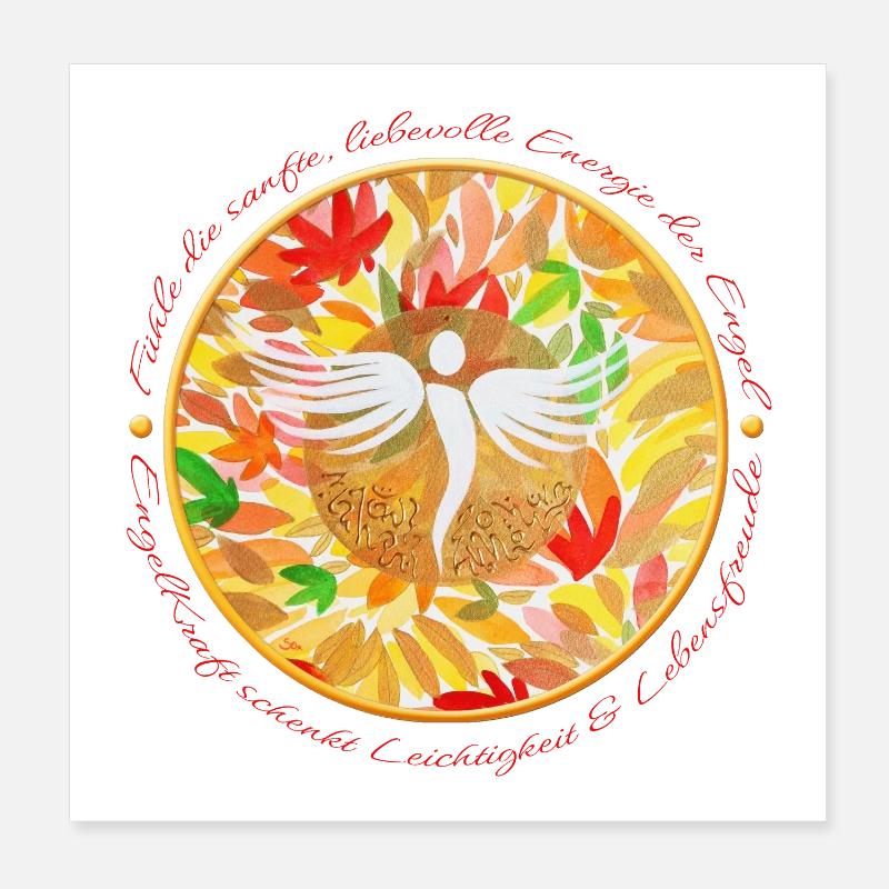 Engel der Herbstenergie - Sonja Ariel von Staden Poster 20x20 cm