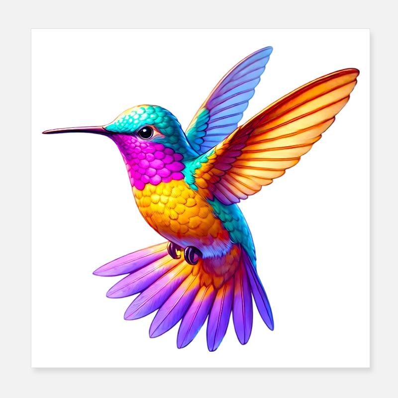 Colibri Poster 20 x 20 cm